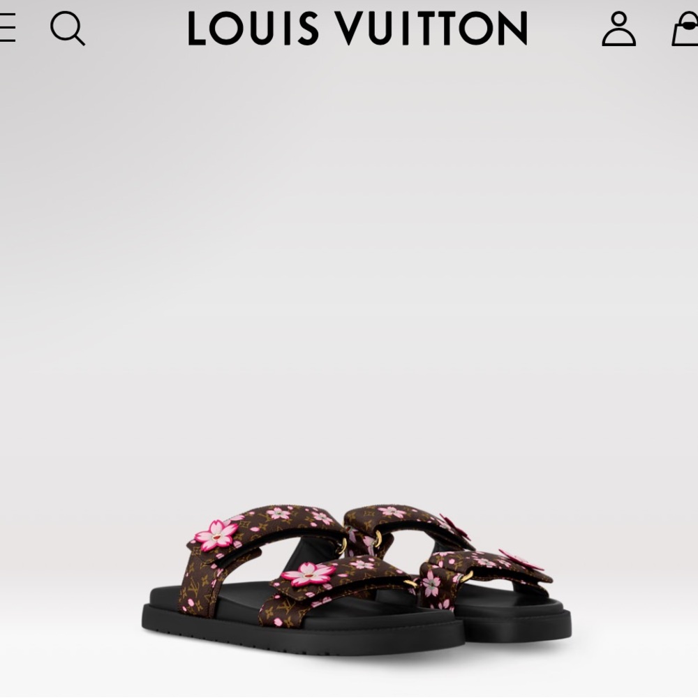 LOUIS VUITTON x Takashi Murakami Cherry Blossom Sunset Flat IN HAND size 36.5